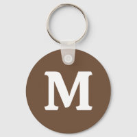 Couleur solide Brown café | Monogramme