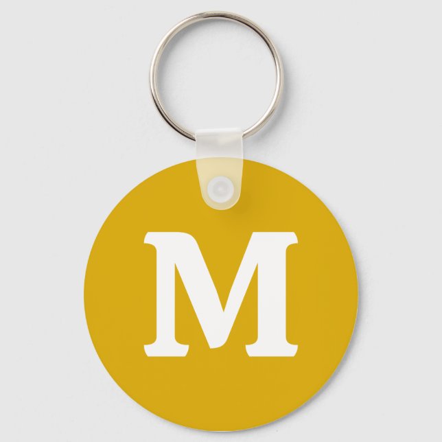 Porte-clés Couleur solide jaune moutarde (Recto)