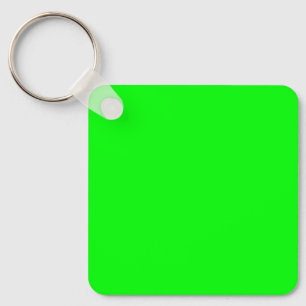 Porte-clés Couleur solide verte néon électrique   Classique