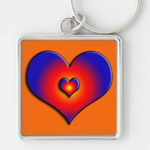 Porte-clés COULEURS COLORÉES, bleu rouge orange