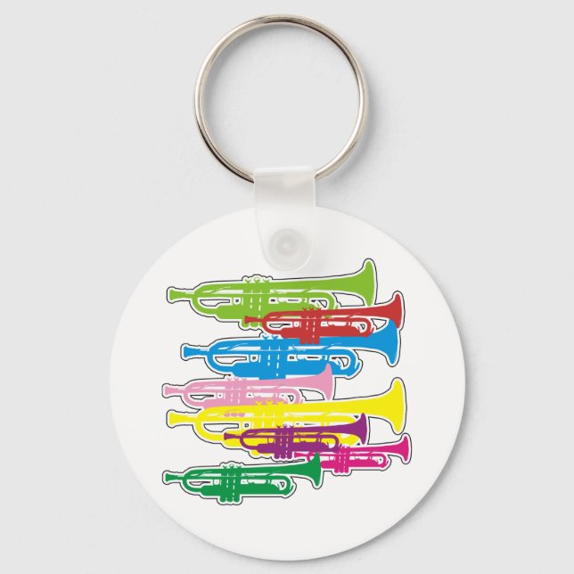 Porte-clés Couleurs de trompettes (Recto)