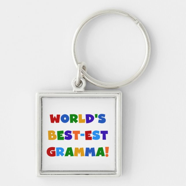 Porte-clés Couleurs lumineuses du Meilleur-est Gramma du (Devant)