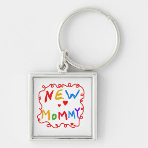 Porte-clés Couleurs primaires Texte Nouveaux cadeaux maman