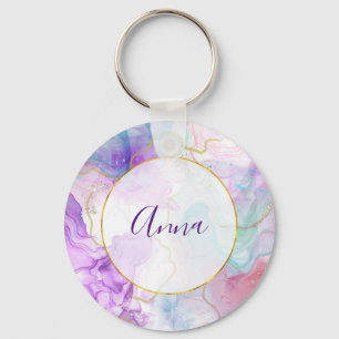 Porte-clés Couleurs violettes, vertes, roses, élégantes