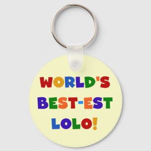 Porte-clés Couleurs vives Meilleurs T-shirts et cadeaux Lolo