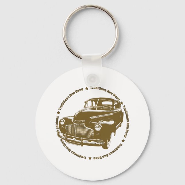 Porte-clés Coupe Chevy 1941 Roue chaude traditionnelle (Recto)