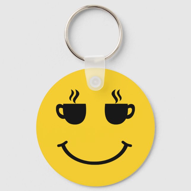 Porte-clés Coupe de café sourire (Recto)
