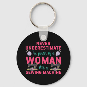 Porte-clés Couper Le Pouvoir D'Une Femme Avec Une Machine À C