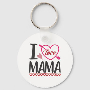 Porte-clés Couple cadeau I Love Mama