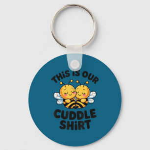 Porte-clés Couple de jolie abeille câline drôle romantique
