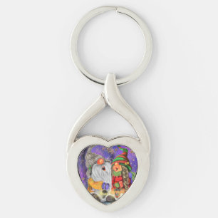 Porte-clés Couple Sweet Gnomes chantant joyeusement la chanso