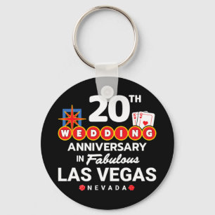 Porte-clés Couples 20e anniversaire - Vegas 20e Mariage Anni