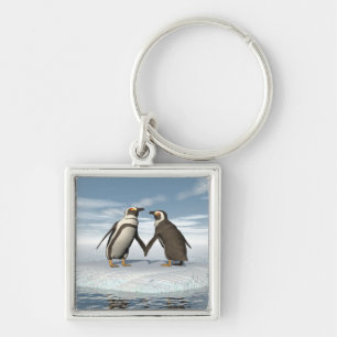 Porte-clés Couples de pingouins