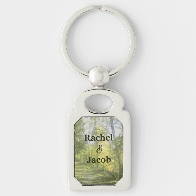 Porte-clés Couples paisibles de forêt dans l'amour (Devant)