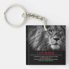 Porte-clés Courage Lion Motivationnel Inspiration