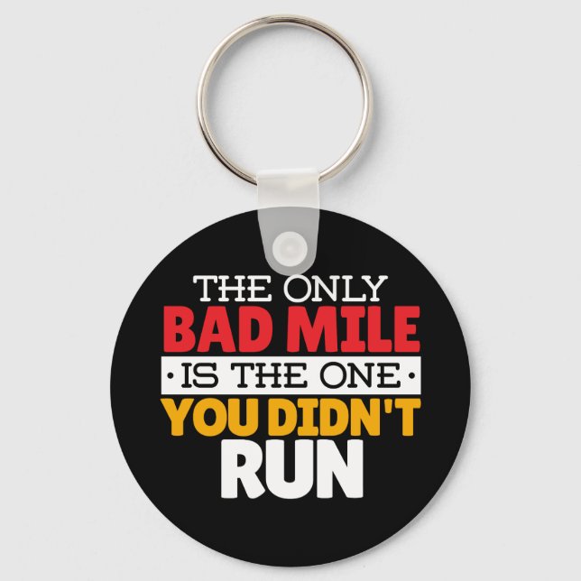 Porte-clés Coureur - Drôle Mille Mille À Courir Citation (Recto)