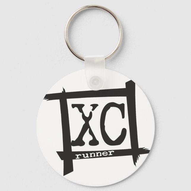Porte-clés Coureur XC cross-country (Recto)