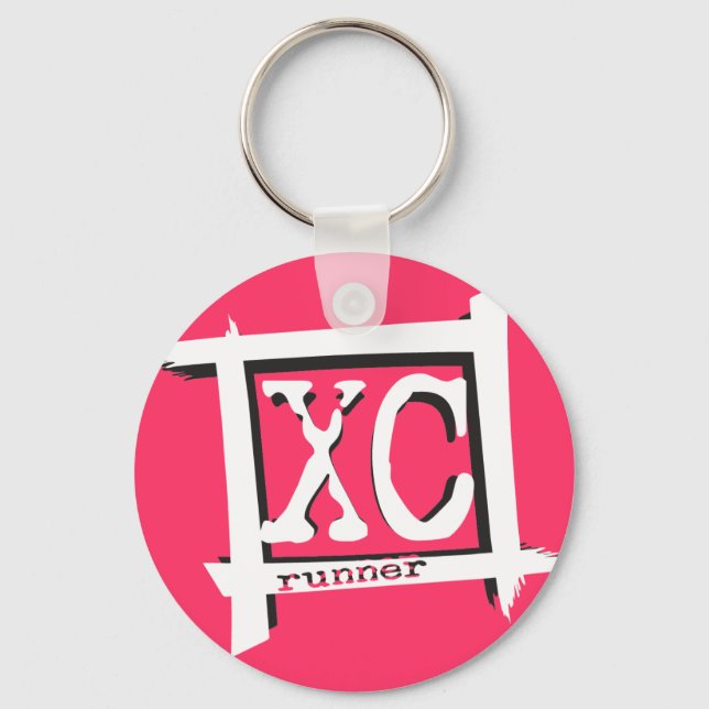 Porte-clés Coureur XC cross-country (Recto)