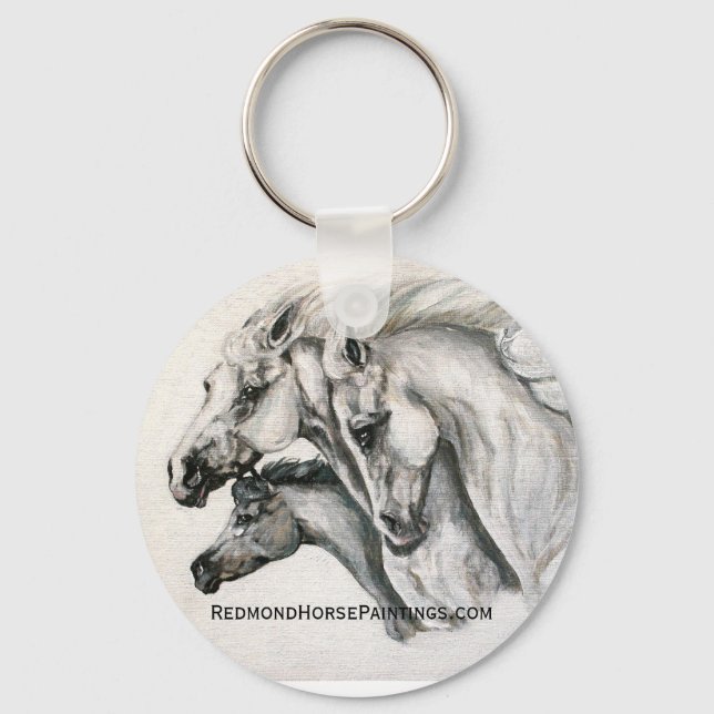 Porte-clés Courir la famille des Chevaux blancs (Recto)