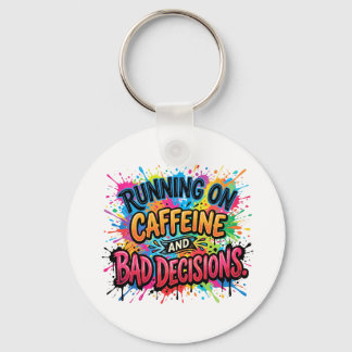 Porte-clés courir sous caféine