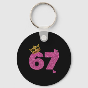 Porte-clés Couronne 67e anniversaire 67 ans