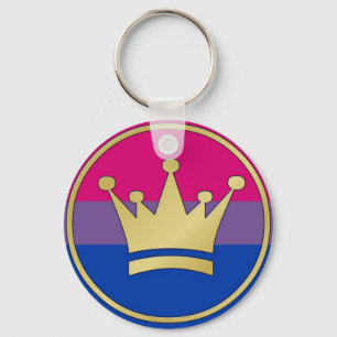 Porte-clés Couronne de fierté bisexuelle