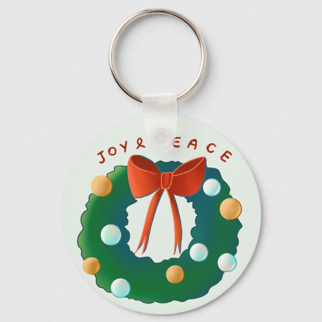 Porte-clés Couronne de Noël (Recto)