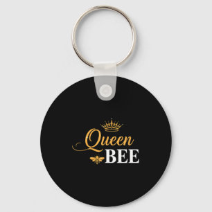 Porte-clés couronne de reine abeille écriture féminine nature