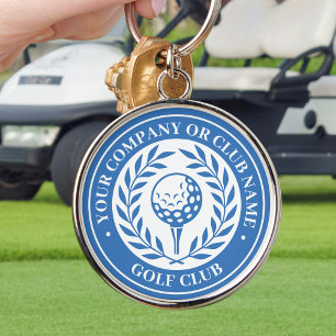 Porte-clés Couronne de victoire de golf classique Nom personn