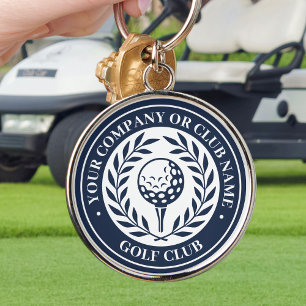 Porte-clés Couronne de victoire de golf classique Nom personn