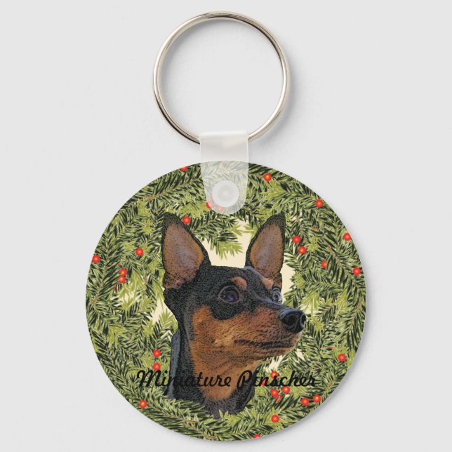 Porte-clés Couronne miniature Pinscher (Recto)