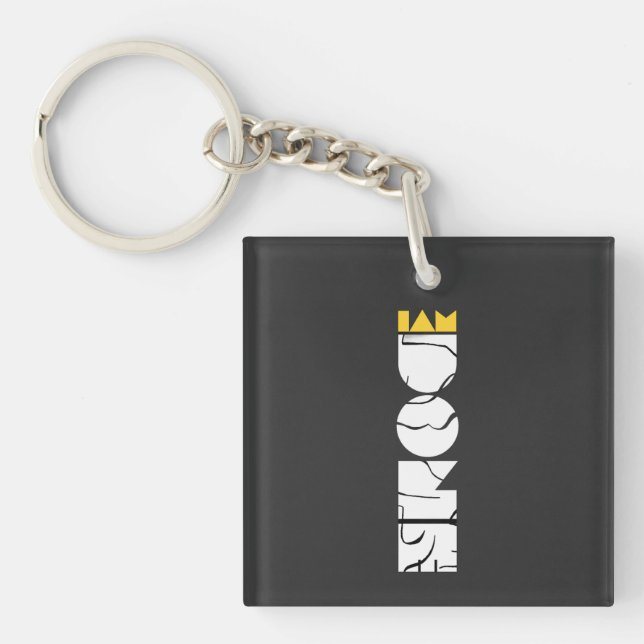 Porte-clés Couronne Roi d'Échecs (Devant)