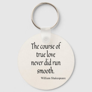 Porte-clés Cours de citation de Shakespeare de lisse couru