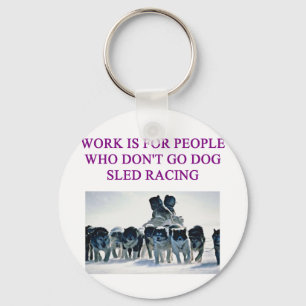 Porte-clés course de traîneau à chien iditarod amateur