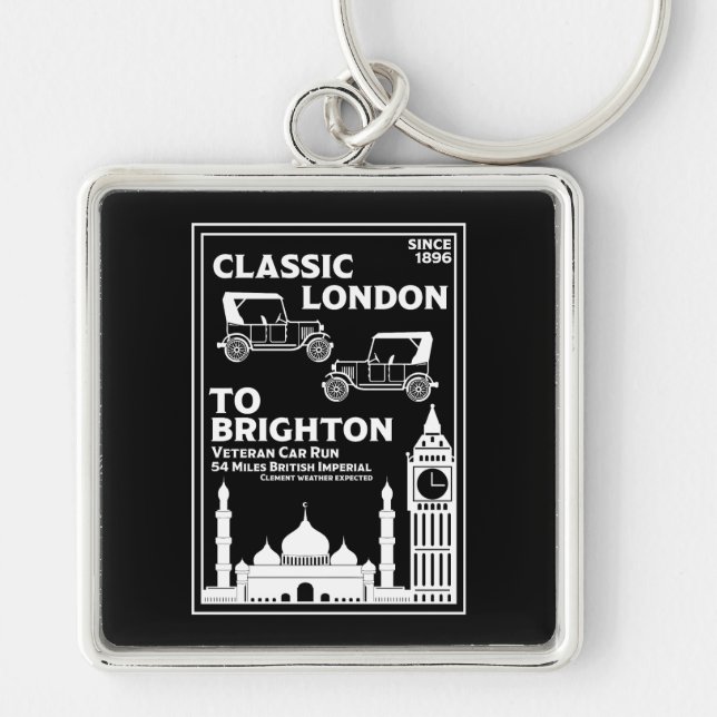 Porte-clés Course De Voiture Vétérinaire De Londres À Brighto (Devant)