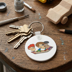 Porte-clés Course de voitures en bois pour enfants