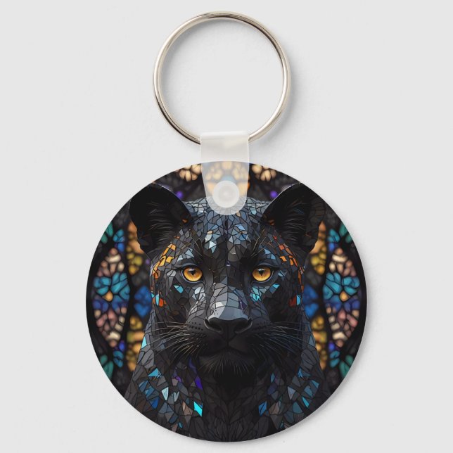 Porte-clés Coussin d'accents de panneau noir (Recto)