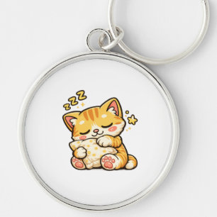 Porte-clés Coussin de chat endormi mignon