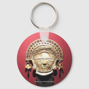 Porte-clés Couteau cérémonieux d'or d'Inca (Tumi), Lima,
