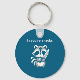 Porte-clés Couteau Raton Laveur J'ai Besoin De Snacks Drôle D