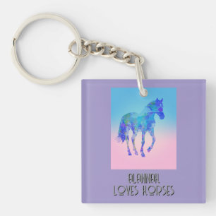 Porte-clés coutume Juste une fille qui aime les chevaux