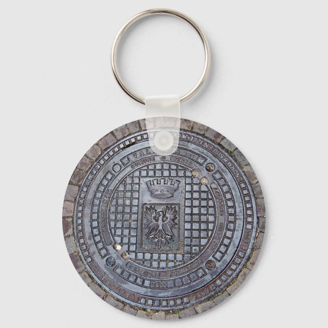 Porte-clés Couvercle et porte - clé routier pavé (Recto)