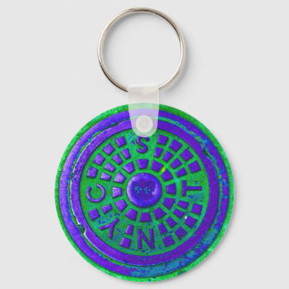 Porte-clés Couverture de rue NYC "violet"