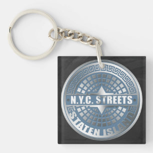 Porte-clés Couvertures de trou d'homme Staten Island