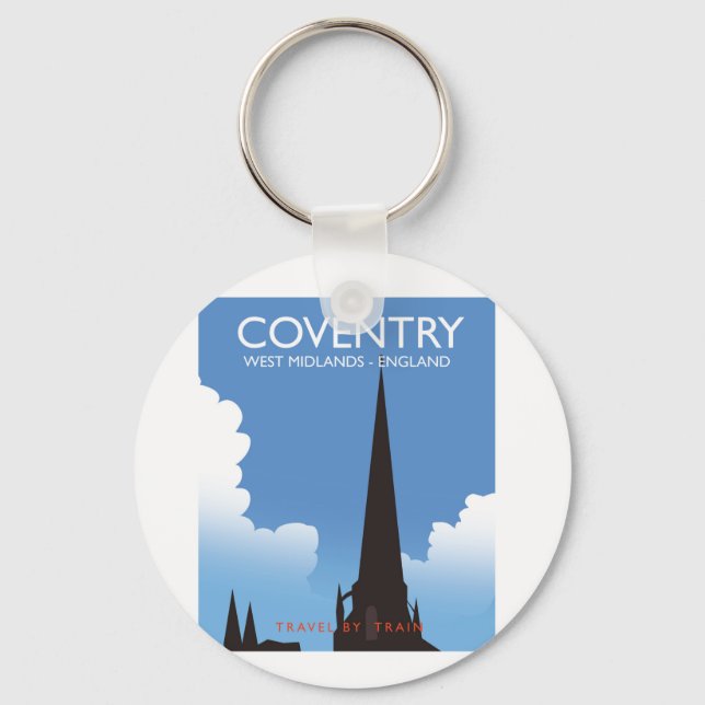 Porte-clés Coventry West Midlands Angleterre Affiche de voyag (Recto)