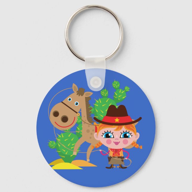Porte-clés Cow-girl et cheval (Recto)