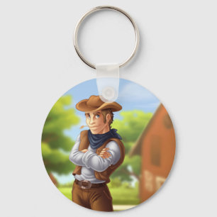 Porte-clés Cowboy avec Casquette promotionnel
