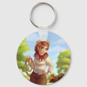 Porte-clés Cowgirl avec corde promotionnelle
