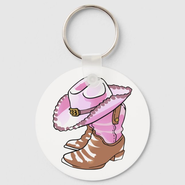 Porte-clés Cowgirl Boots and Hat (Recto)