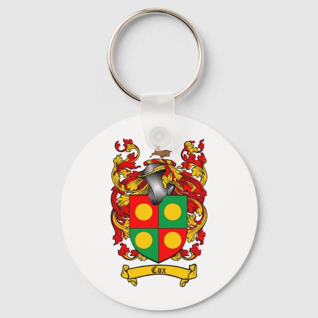 PORTE-CLÉS COX FAMILLE CREST - COX COAT OF ARMS (Recto)